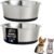 GORILLA GRIP Dog Bowls, Holds 2 Cups Each (16 fl oz), Heavy Duty Stainless Steel Food and Water Bowl for Feeding Dogs and Cats, Dishwasher Safe, Rust Resistant, BPA Free Rubber Base, Set of 2 Black