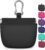 RBibei【One-Hand Access Silicone Dog Treat Pouch, Small Pocket Sized Training Pouch with Pull Tab & Auto Closing Lid for Easy Pet Training & Walking (Black)