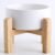 Petygooing White Elevated/Raised Ceramic Dog Bowl for Small Breeds, Dog Food Water Dish with Stand,Pet Feeding Bowl with Anti Slip Rubber for Cats and Small Dogs Puppy 13.5 OZ (5.1In / 1.7 Cups