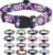 Dog Collar with Bohemia Floral Tribal Geometric Patterns – Soft Ethnic Style Collar Adjustable for Small Medium Large Dogs(Floral Pink,M)