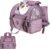 Lollimeow Expandable Cat Carrier Backpack for Large Cats – Airline Approved Pet Carrier Backpack for Small Dogs, Hiking & Travel, Waterproof with Breathable Mesh, 14lbs Capacity (Plum, Standard)